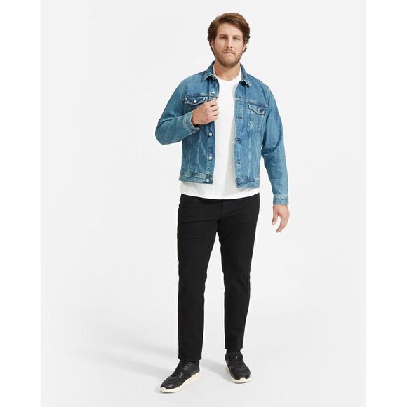 Everlane The Athletic 4-Way Stretch Organic Jean | Uniform Black Men’s 32 x 30 - Picture 3 of 13